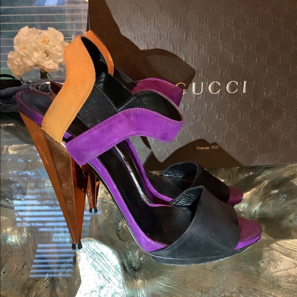 GUCCI Runway ‘Liberty’ Platform Sandals - Picture 3 of 12